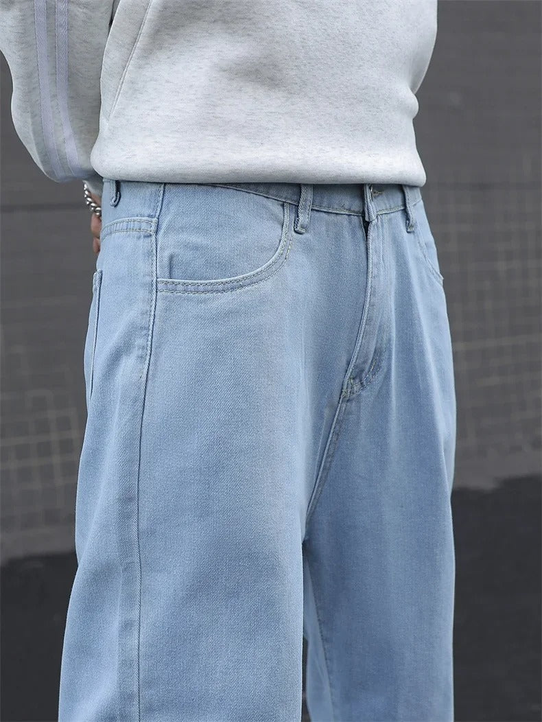 Herren Baggy Jeans | Weite Beinform mit Elastischem Bund