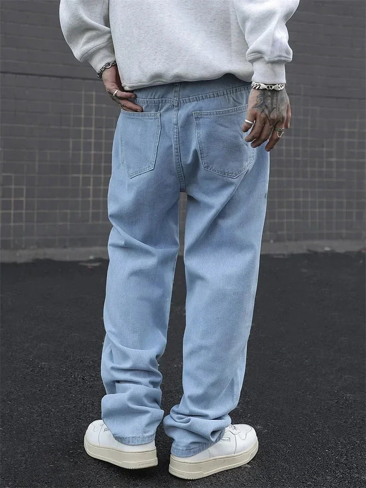 Herren Baggy Jeans | Weite Beinform mit Elastischem Bund
