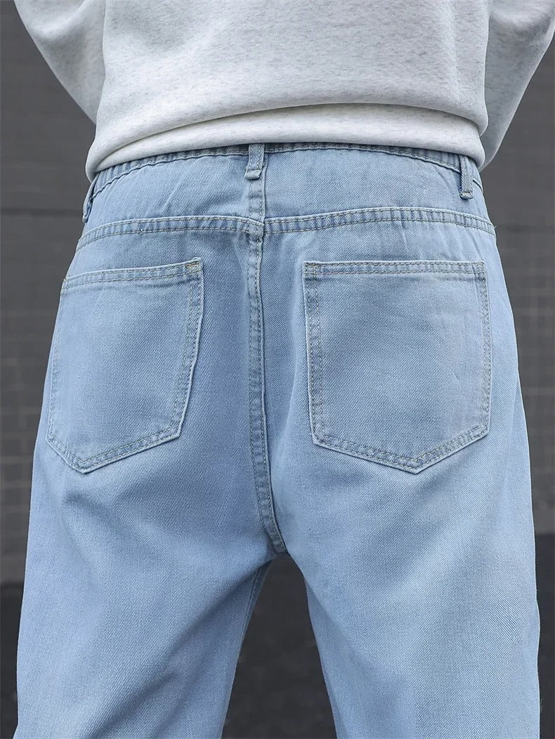 Herren Baggy Jeans | Weite Beinform mit Elastischem Bund