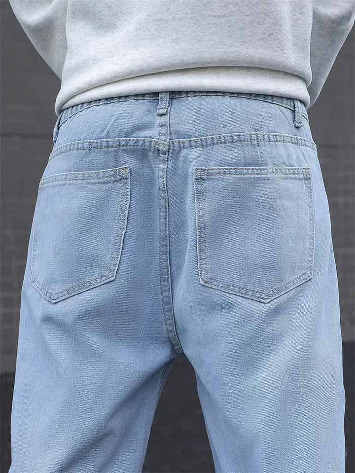 Herren Baggy Jeans | Weite Beinform mit Elastischem Bund