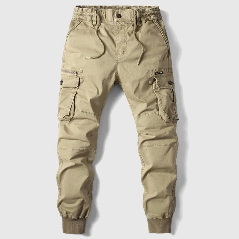 Herren Cargo Jogginghose | Taktische Mehrfachtaschen mit Bündchen am Knöchel