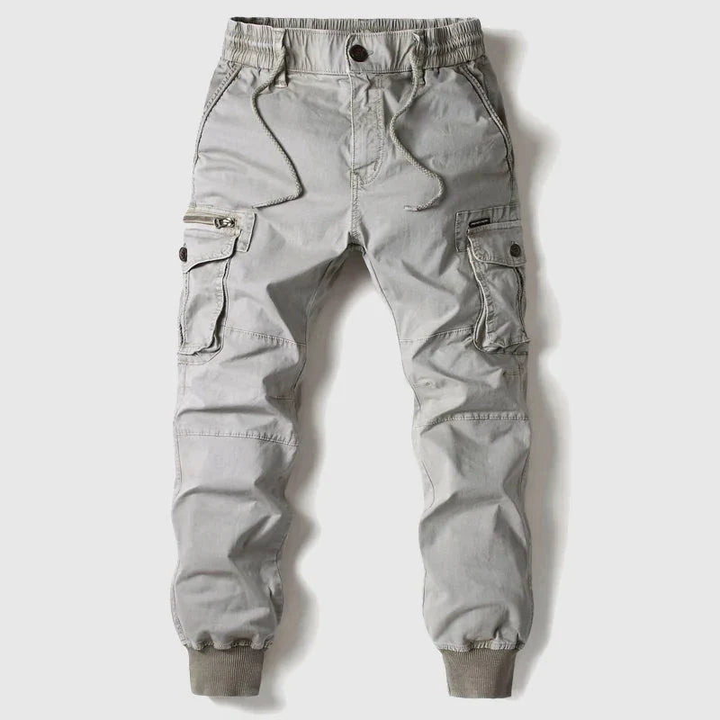 Herren Cargo Jogginghose | Taktische Mehrfachtaschen mit Bündchen am Knöchel