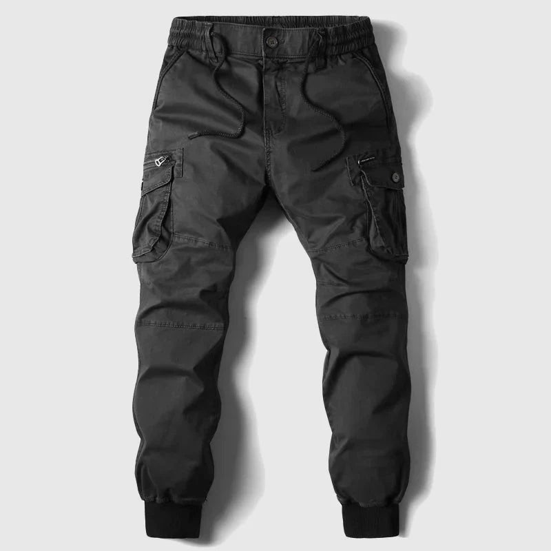 Herren Cargo Jogginghose | Taktische Mehrfachtaschen mit Bündchen am Knöchel