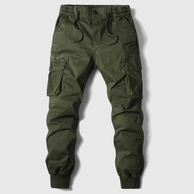 Herren Cargo Jogginghose | Taktische Mehrfachtaschen mit Bündchen am Knöchel