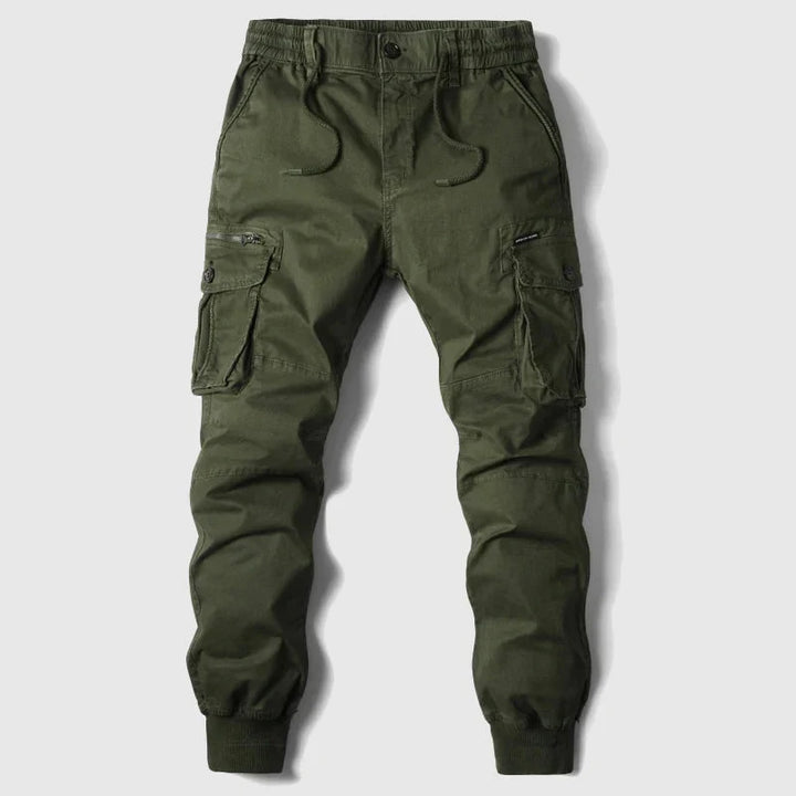 Herren Cargo Jogginghose | Taktische Mehrfachtaschen mit Bündchen am Knöchel
