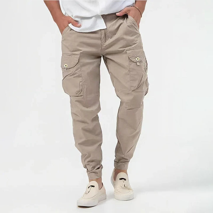 Pantalon cargo pour homme | Jogger tactique taille élastique avec cordon de serrage