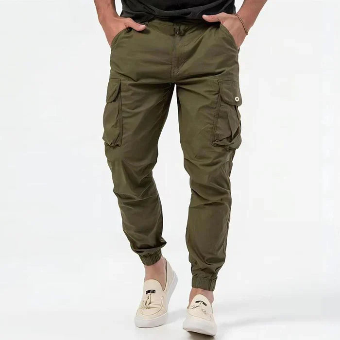 Pantalon cargo pour homme | Jogger tactique taille élastique avec cordon de serrage