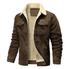Veste en velours côtelé pour homme | doublure sherpa, patte de boutonnage et manches longues