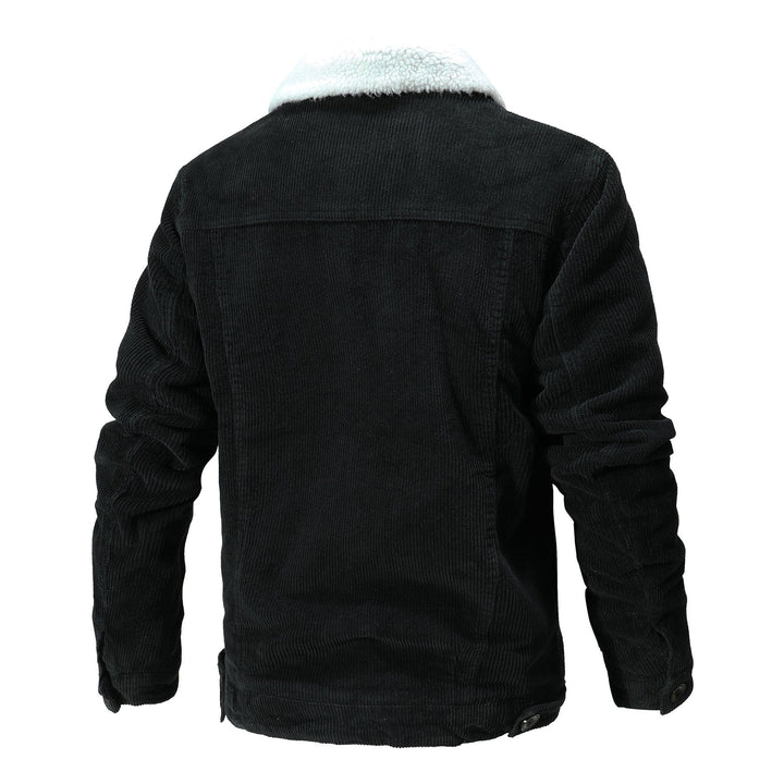 Veste en velours côtelé pour homme | doublure sherpa, patte de boutonnage et manches longues
