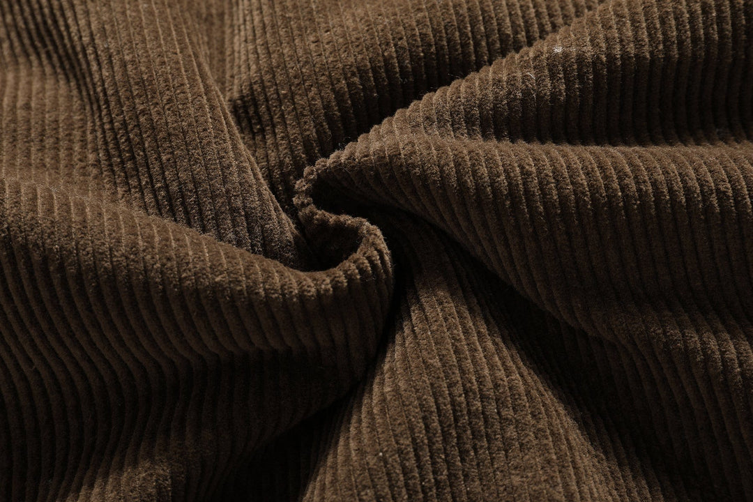 Veste en velours côtelé pour homme | doublure sherpa, patte de boutonnage et manches longues