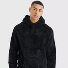 Sweat à capuche homme | Poche kangourou en peluche effet teddy