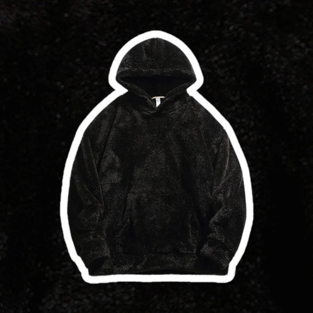 Sweat à capuche homme | Poche kangourou en peluche effet teddy