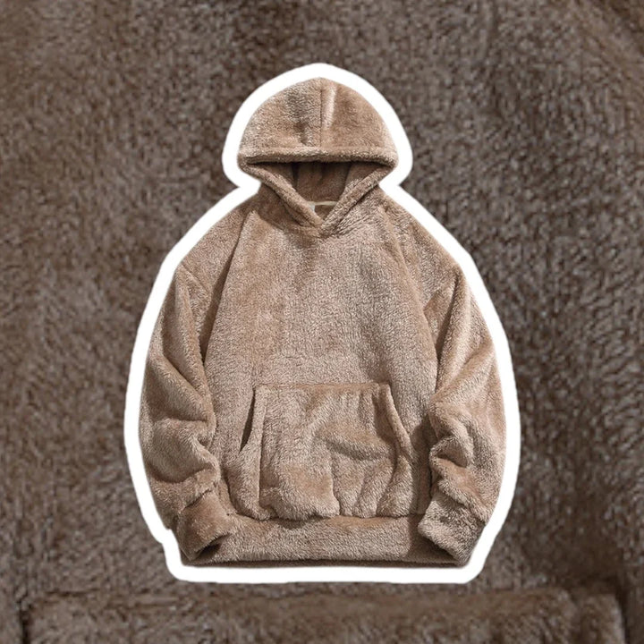 Sweat à capuche homme | Poche kangourou en peluche effet teddy