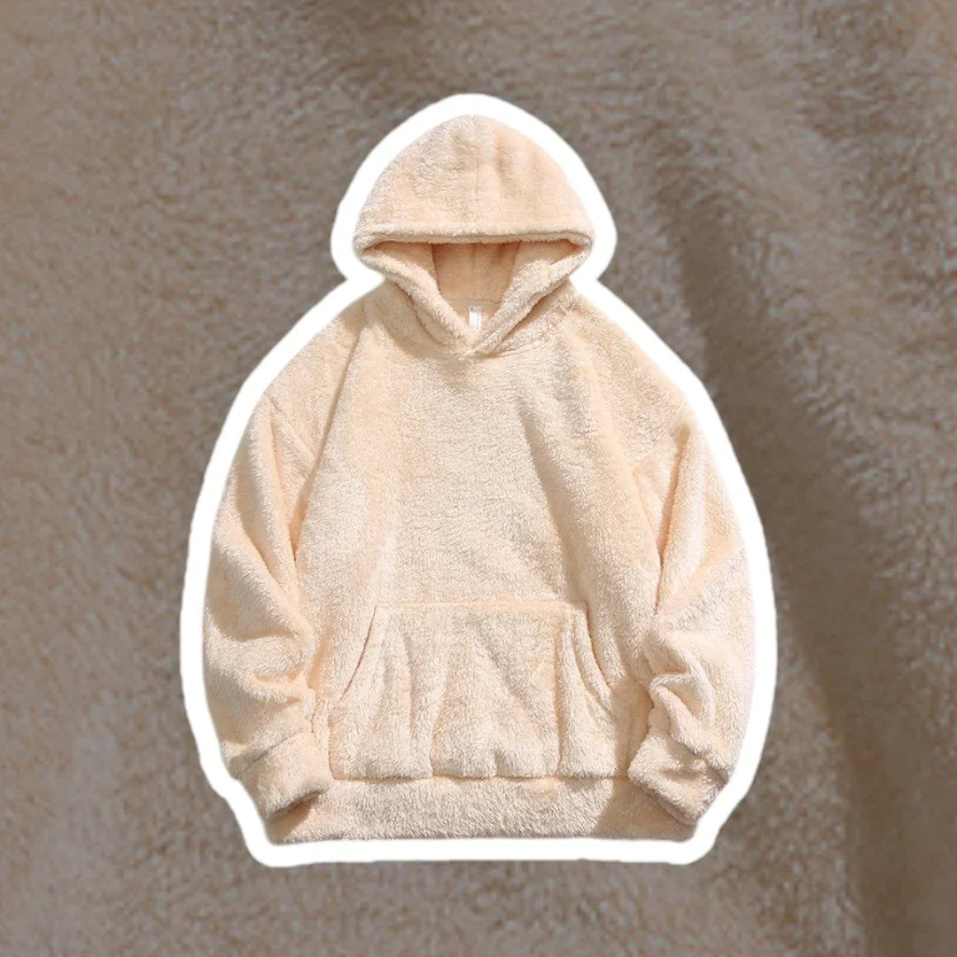 Sweat à capuche homme | Poche kangourou en peluche effet teddy