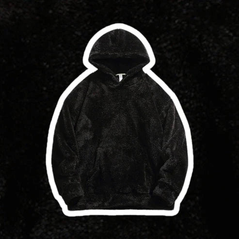 Sweat à capuche homme | Poche kangourou en peluche effet teddy
