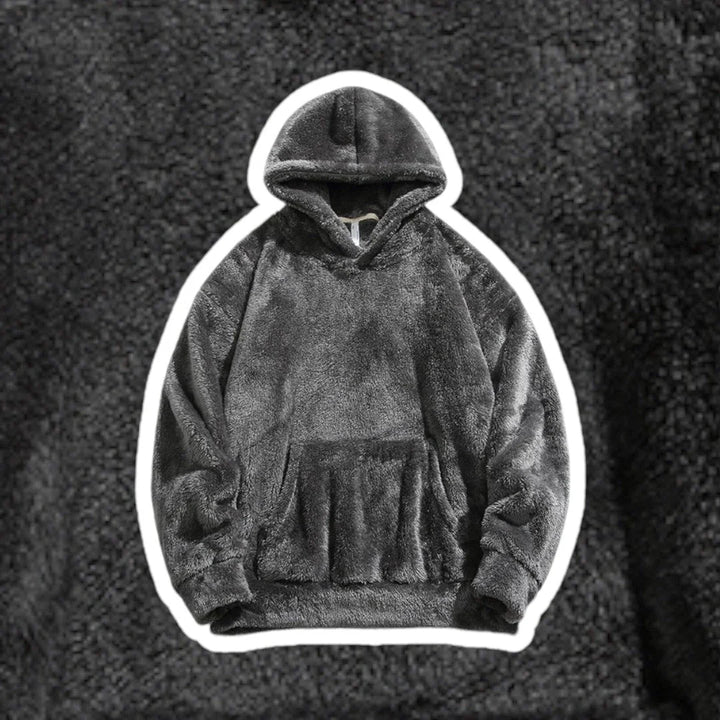 Sweat à capuche homme | Poche kangourou en peluche effet teddy