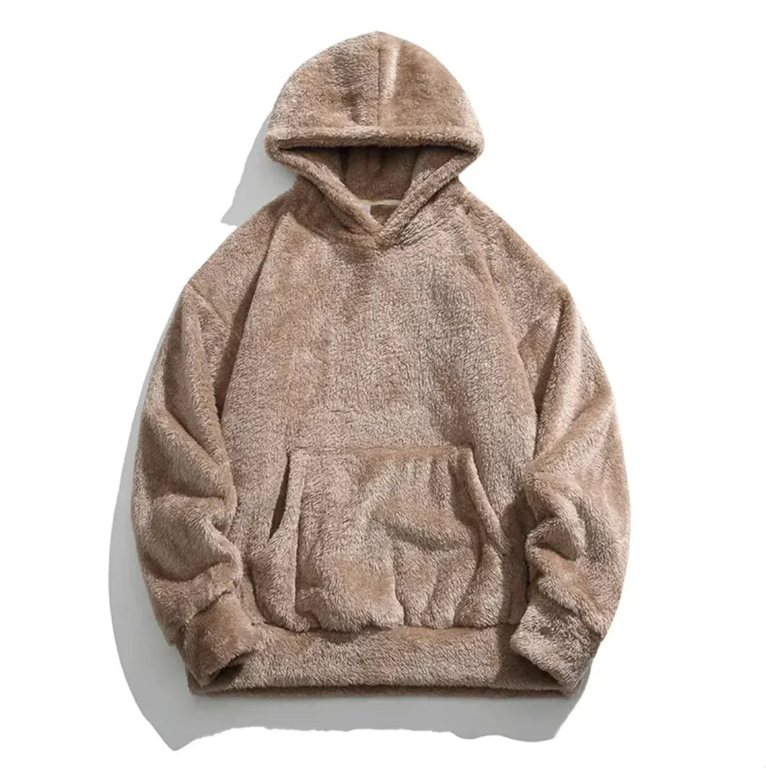 Sweat à capuche homme | Poche kangourou en peluche effet teddy