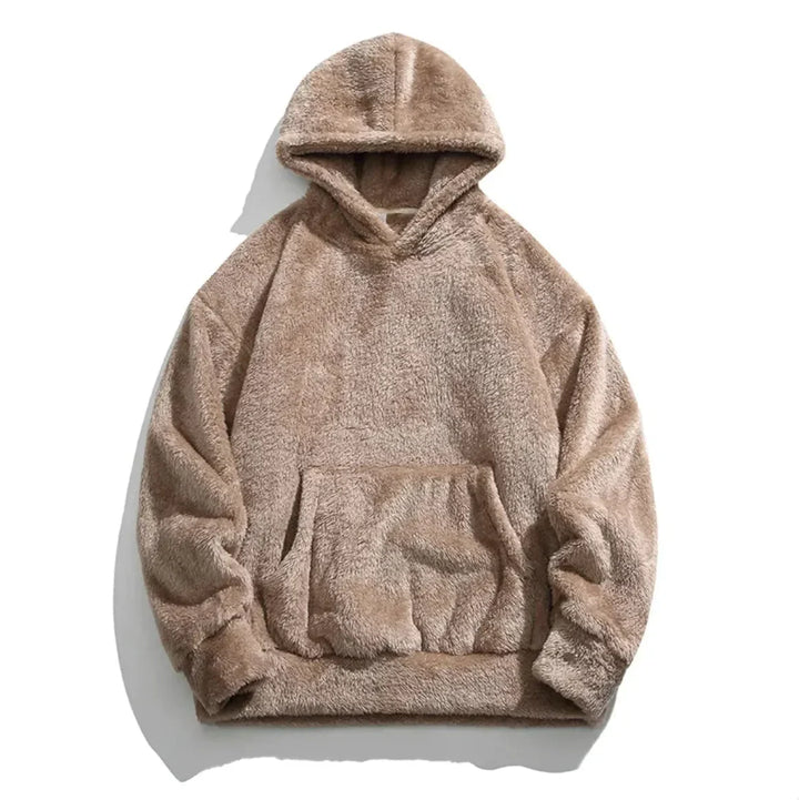 Sweat à capuche homme | Poche kangourou en peluche effet teddy