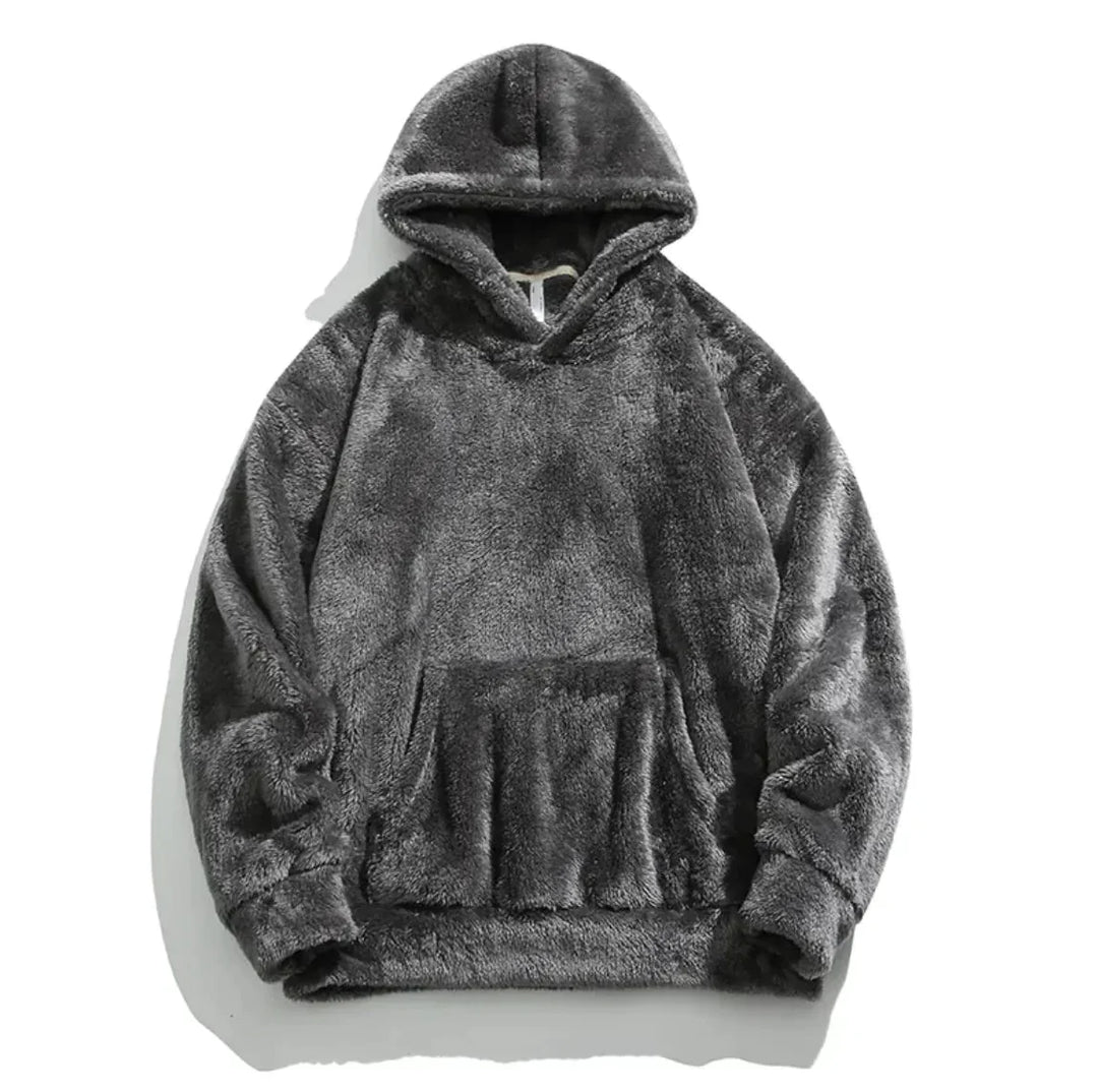 Sweat à capuche homme | Poche kangourou en peluche effet teddy