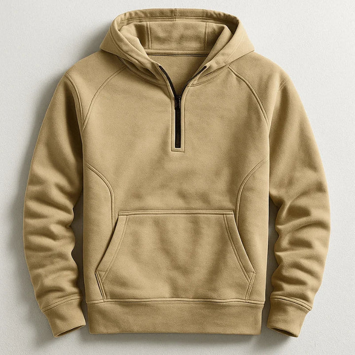 Herren Hoodie | Viertel Reißverschluss Kängurutasche Langarm