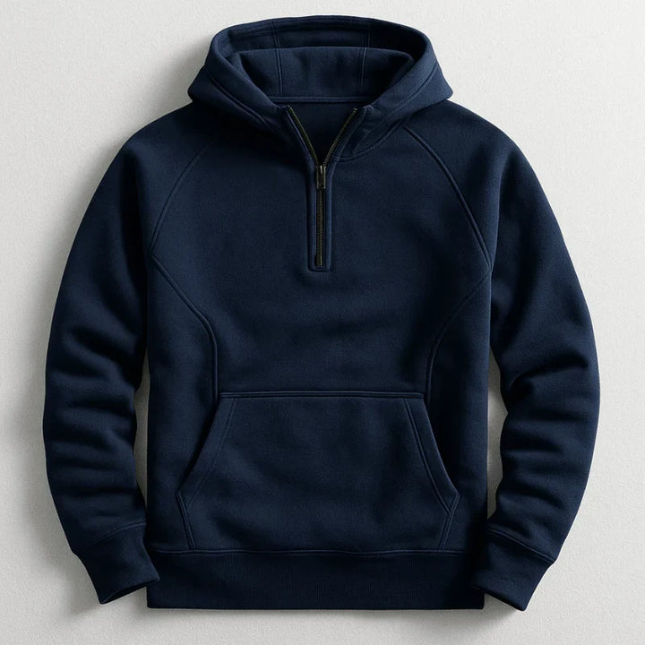 Herren Hoodie | Viertel Reißverschluss Kängurutasche Langarm