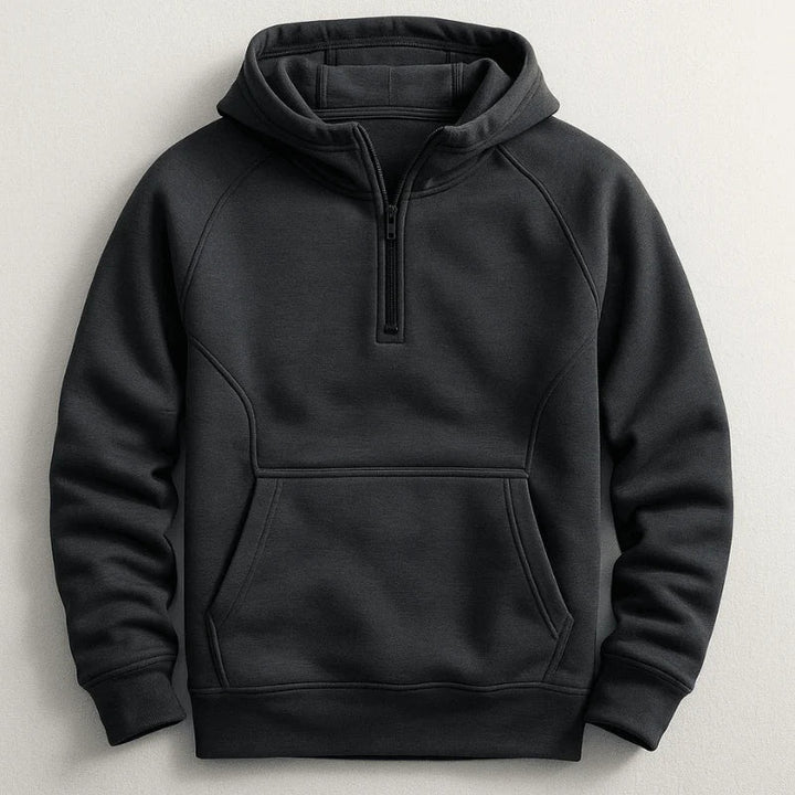 Herren Hoodie | Viertel Reißverschluss Kängurutasche Langarm
