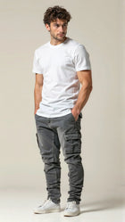 Jeans homme | Cargo stretch coupe ajustée