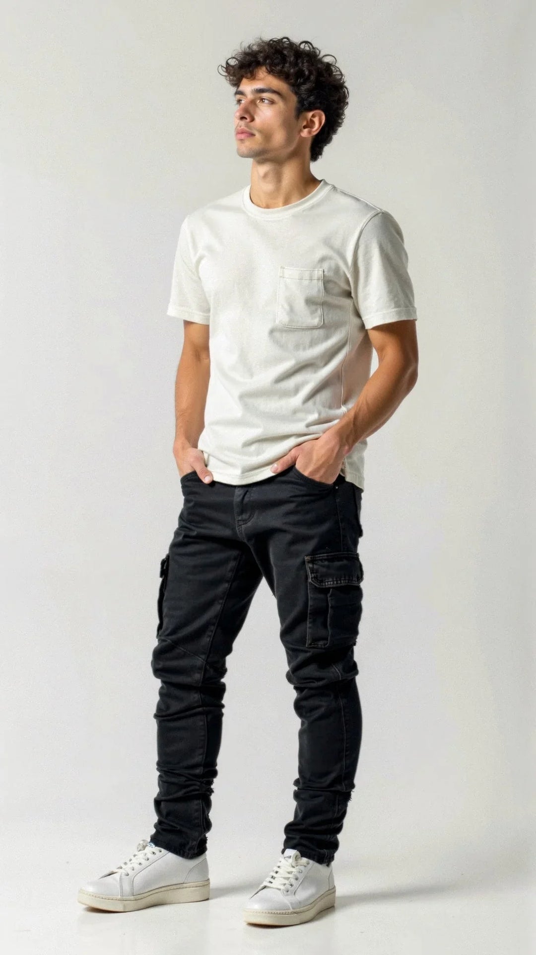 Jeans homme | Cargo stretch coupe ajustée