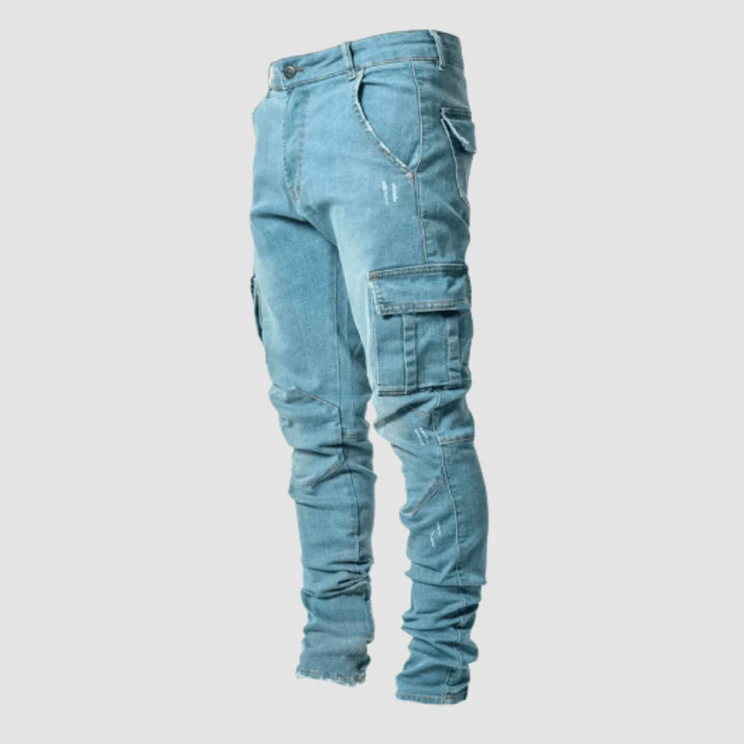 Jeans homme | Cargo stretch coupe ajustée