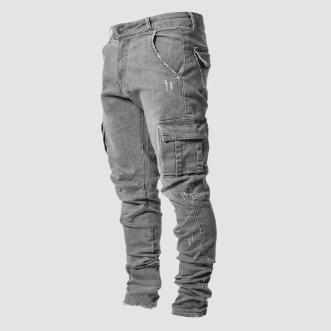 Jeans homme | Cargo stretch coupe ajustée