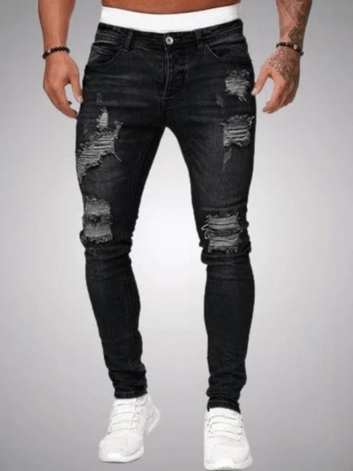 Herrenjeans | Slim Fit Distressed Ripped