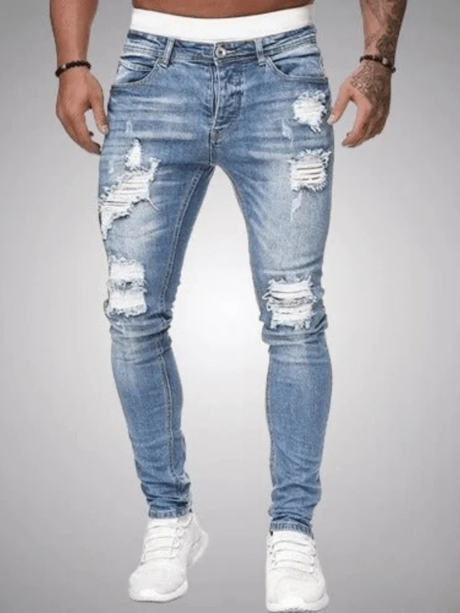 Herrenjeans | Slim Fit Distressed Ripped