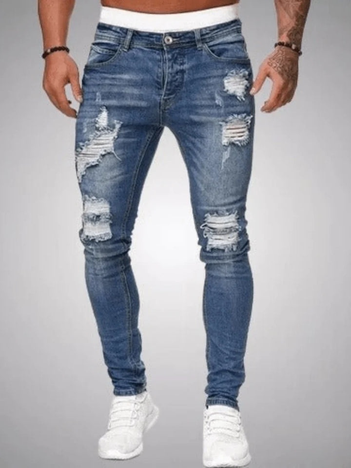 Herrenjeans | Slim Fit Distressed Ripped