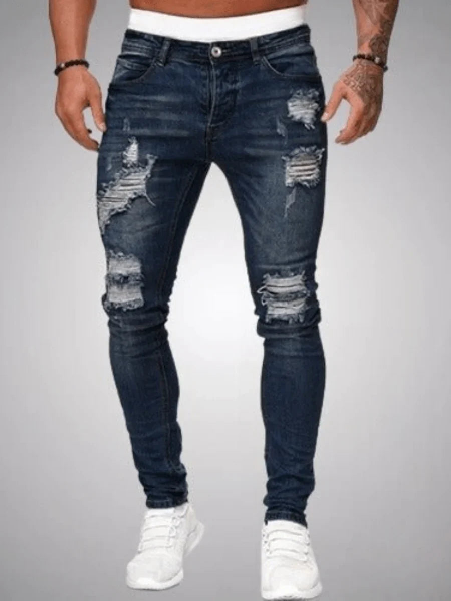 Herrenjeans | Slim Fit Distressed Ripped