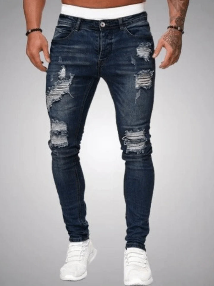 Herrenjeans | Slim Fit Distressed Ripped