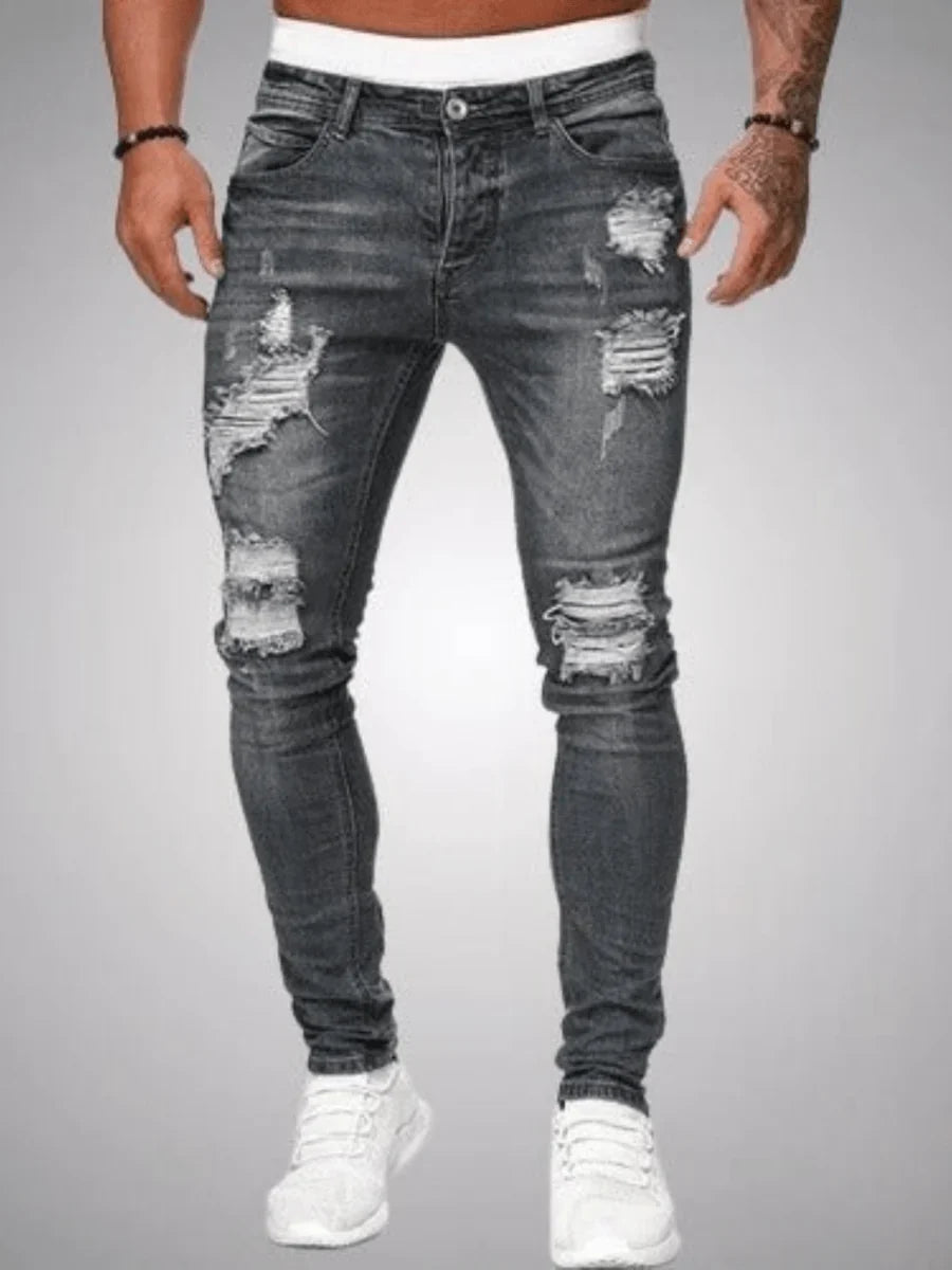 Herrenjeans | Slim Fit Distressed Ripped