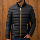 Herren Pufferjacke | Stehkragen mit Reißverschluss
