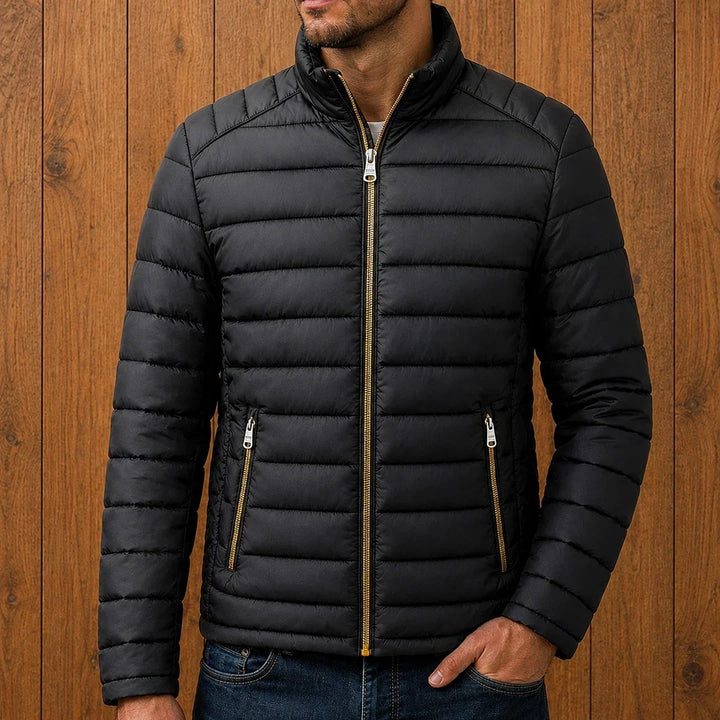 Herren Pufferjacke | Stehkragen mit Reißverschluss