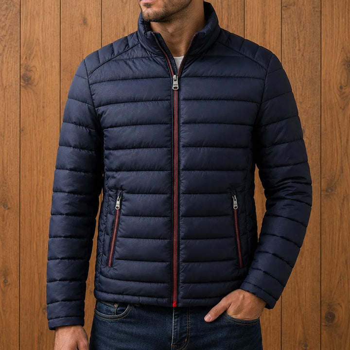 Herren Pufferjacke | Stehkragen mit Reißverschluss