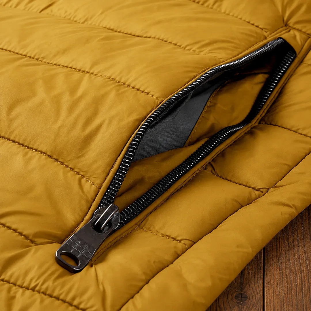 Herren Pufferjacke | Stehkragen mit Reißverschluss