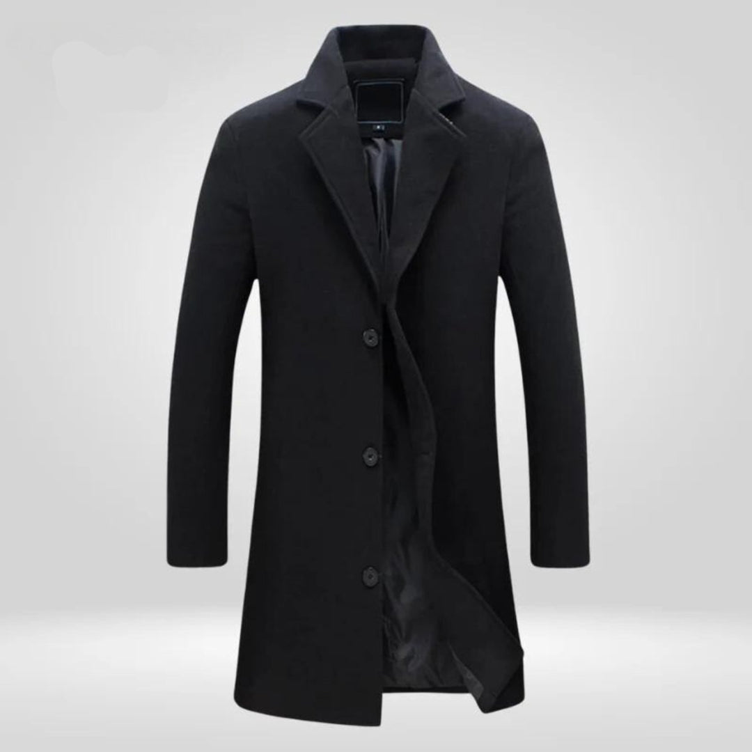 Cornelius | Herren Longline Knopf-Front Mantel für kaltes Wetter