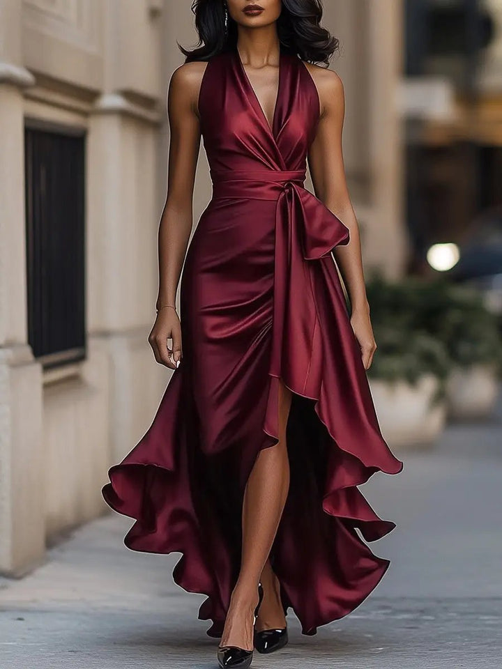 Miss | Abendkleid Damen Halterneck High-Low - Polyester