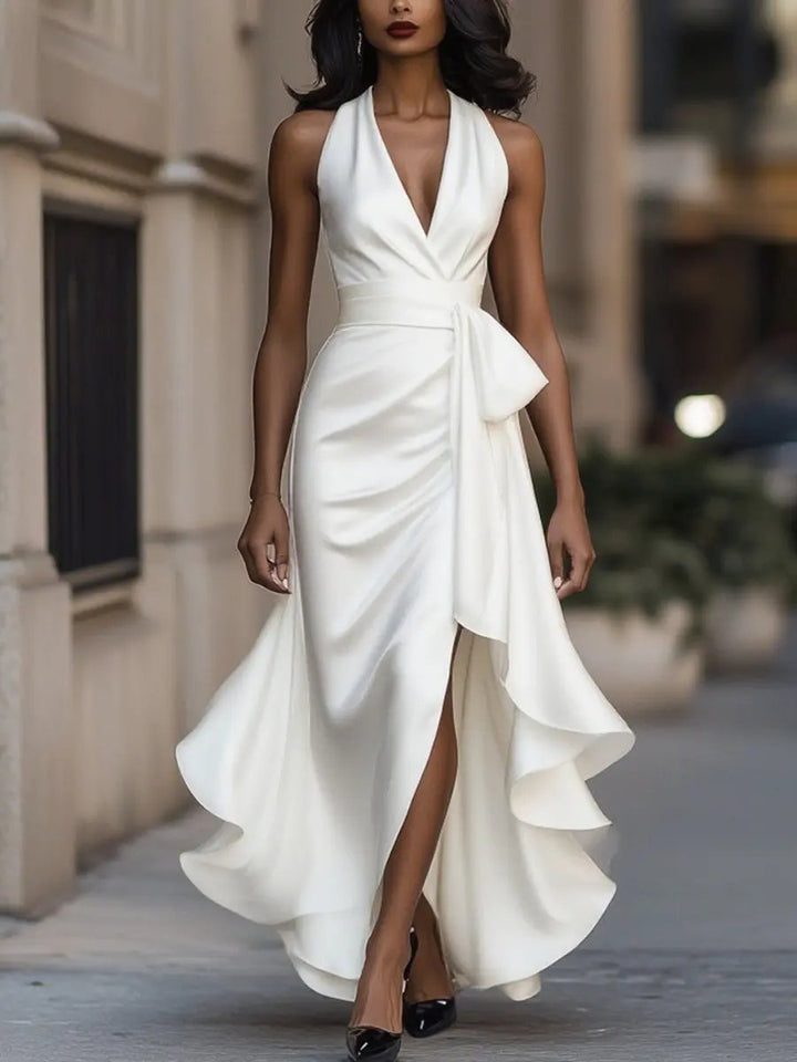 Miss | Abendkleid Damen Halterneck High-Low - Polyester