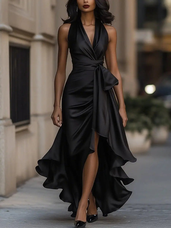 Miss | Abendkleid Damen Halterneck High-Low - Polyester