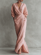 Miss | Damen Maxi Kleid - Leinenmix