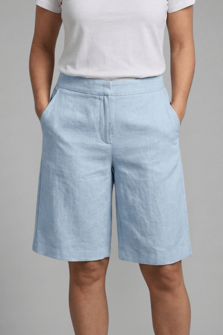 Damen | High Waist Shorts - Baumwollmix