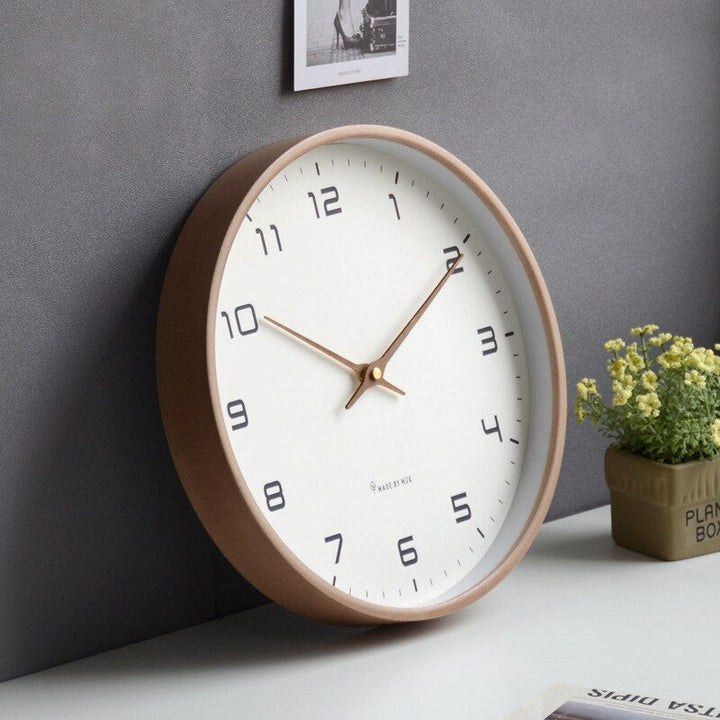 Scandinavian Silent Wooden Wall Clock