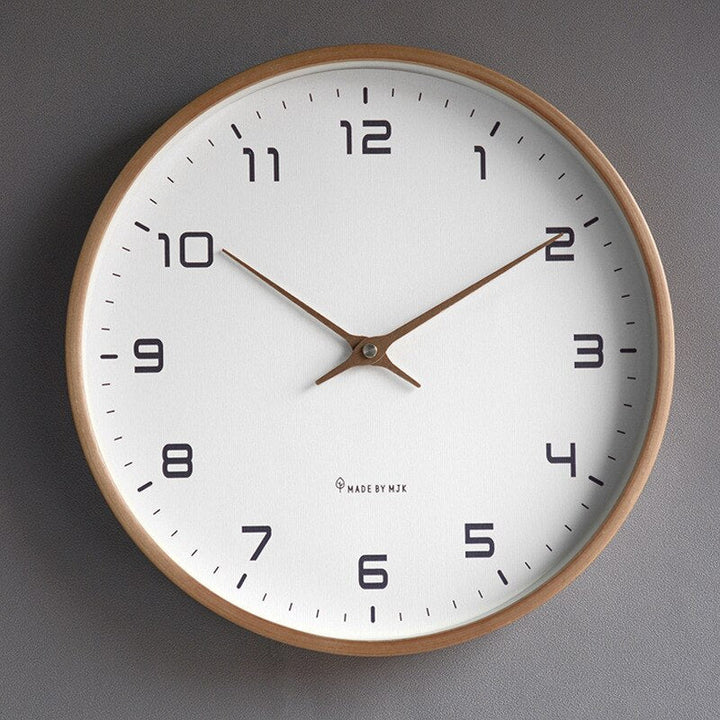Scandinavian Silent Wooden Wall Clock