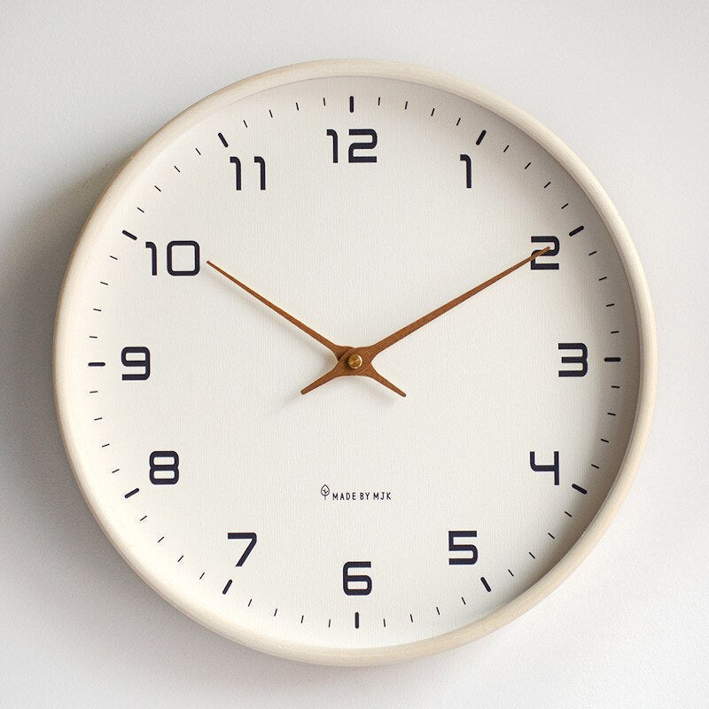 Scandinavian Silent Wooden Wall Clock
