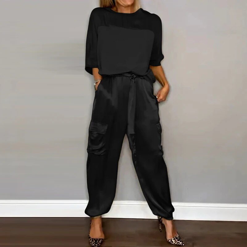 Damen Relaxed Kleidung Set aus leichtem Material und vielseitigem Stil